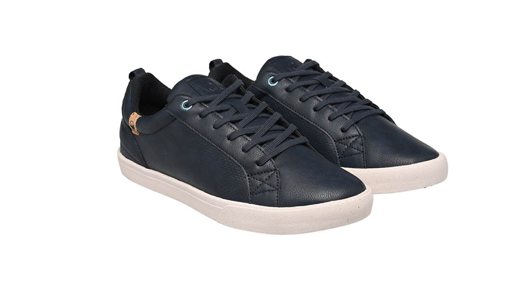 Chaussures femme de couleur bleu nuit vue d’ensemble coté droit