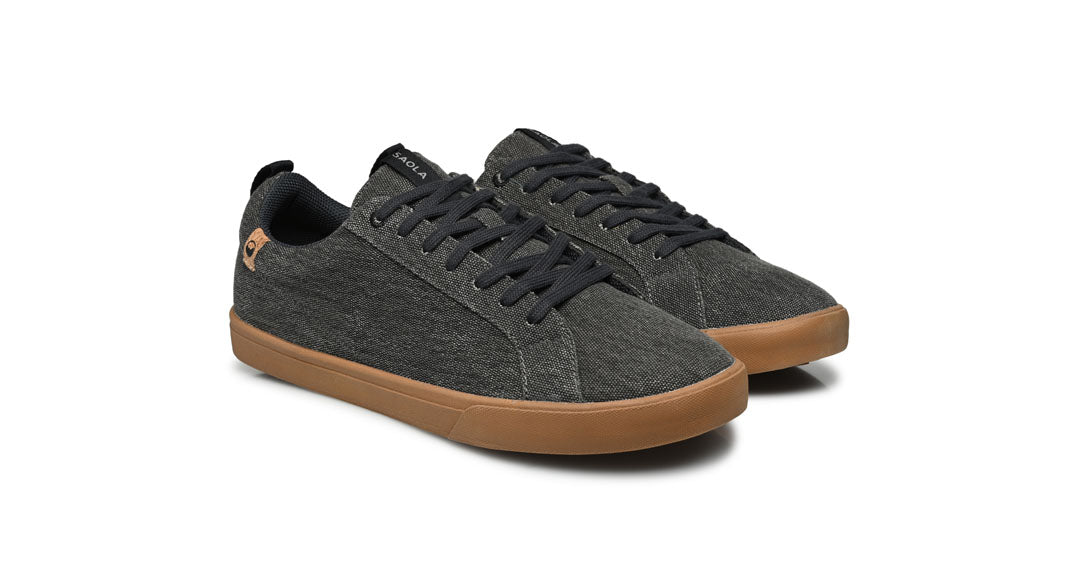 Baskets homme de couleur dark grey vue d'ensemble coté droit