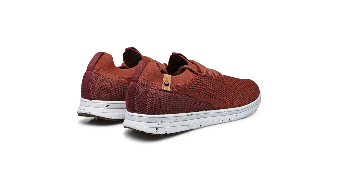 Baskets homme de couleur burgundy vue d'ensemble de l'arrière