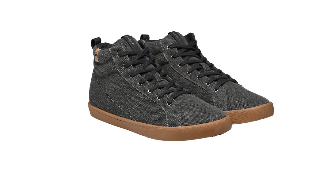 Baskets homme montante de couleur dark grey vue d'ensemble coté droit