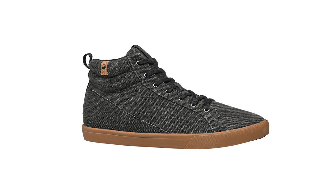 Basket homme montante de couleur dark grey vue du coté droit