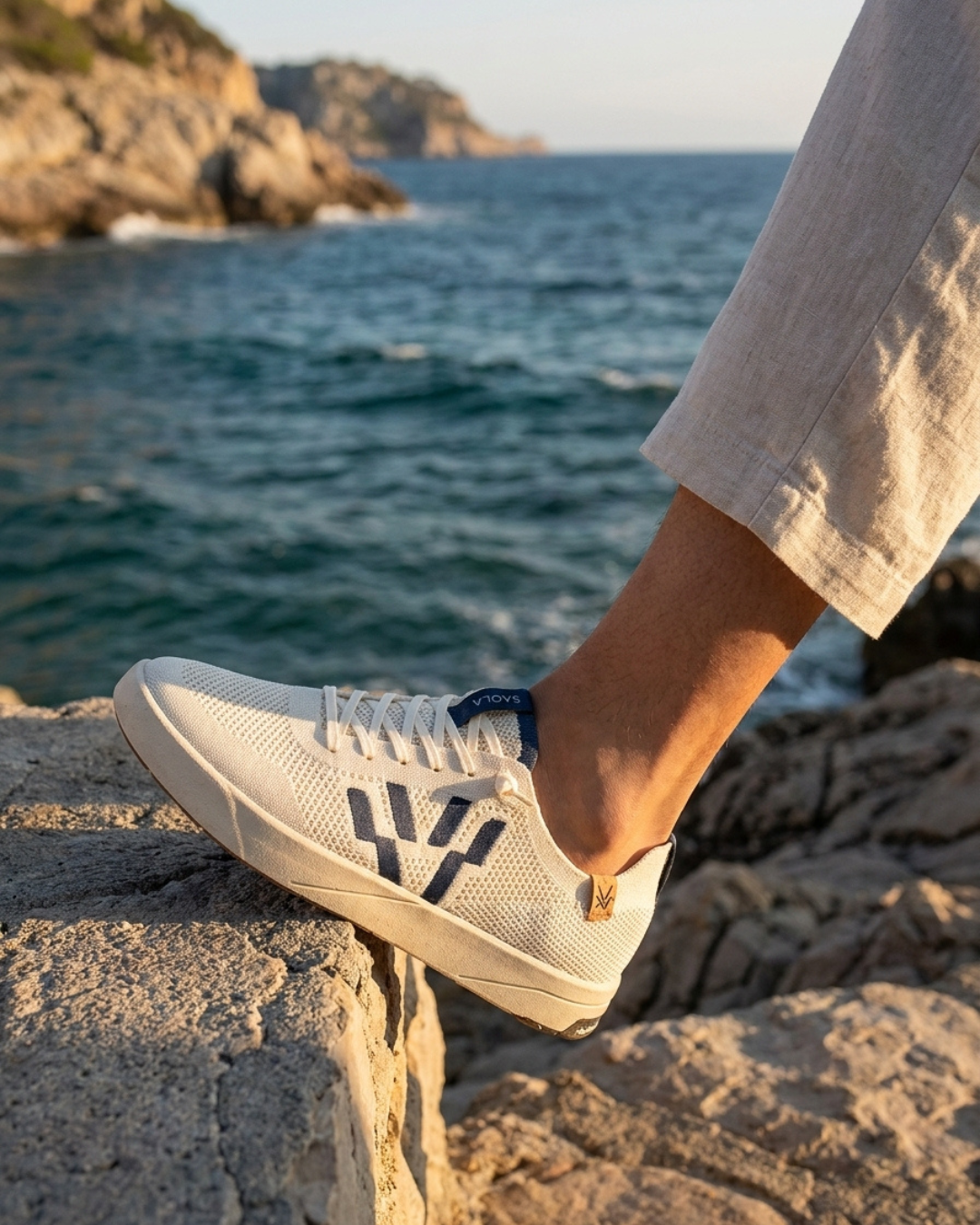 Cali Knit M White Navy - SAOLA EUROPE © 2024